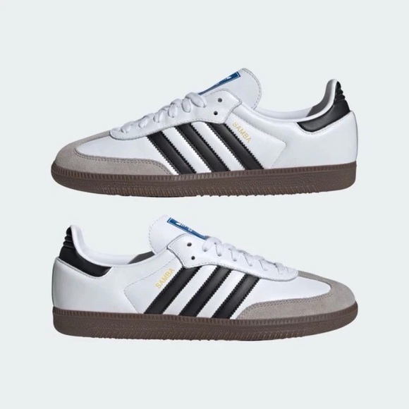 adidas Shoes - $100 Adidas Samba OG Black White Leather Grey Suede Sneakers Size 6.5